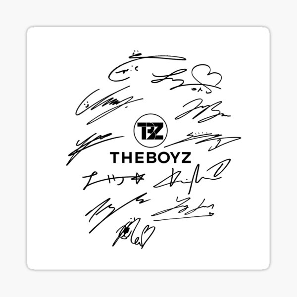 The Boyz Logo Signatures White Sticker For Sale By Joyahatim