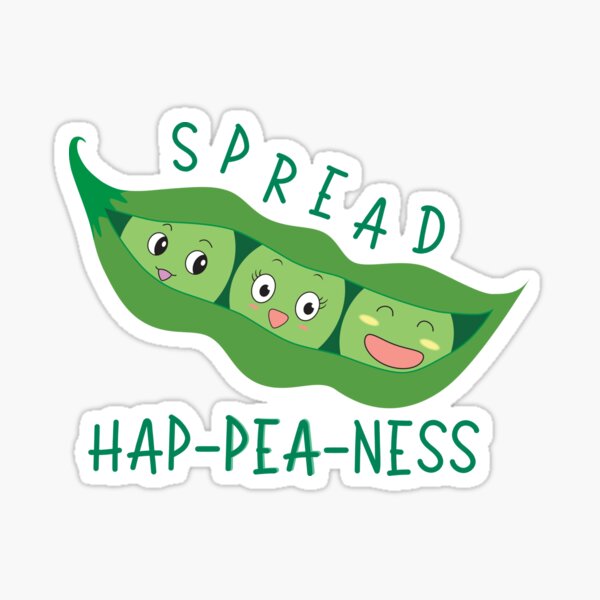 Spread Hap Pea Ness Funny Vegetables Sticker For Sale By Blithe08