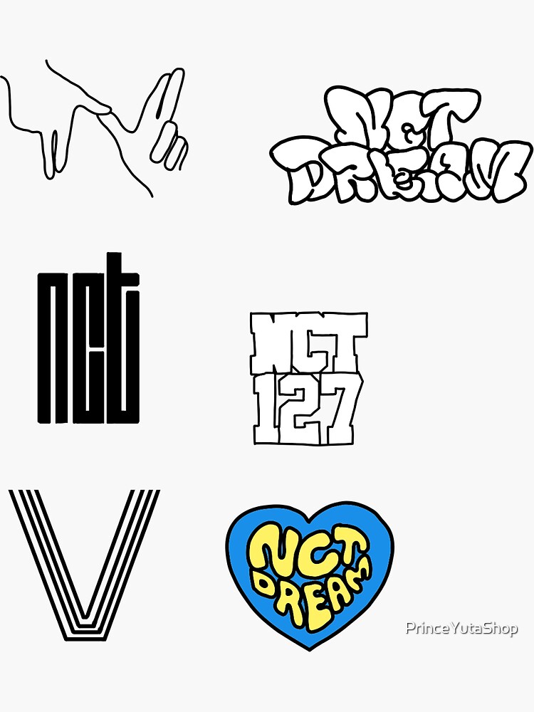 NCT Logos Sticker Sticker For Sale By PrinceYutaShop Redbubble