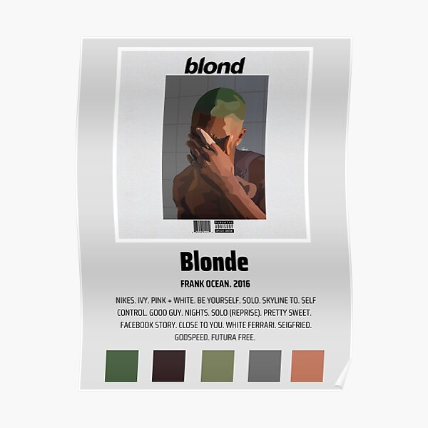 Frank Ocean Blonde Album Poster Poster For Sale By Toladipo Redbubble