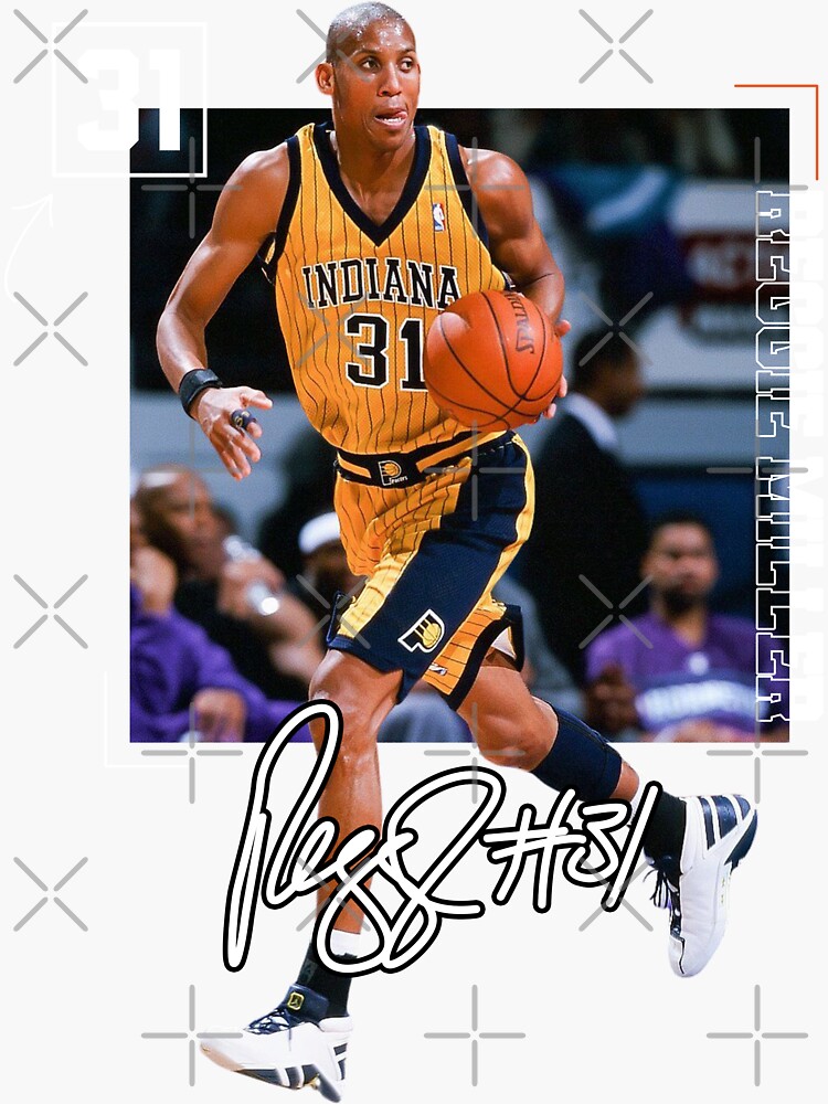 Reggie Miller Choke Sign Basketball Legend Player Signature S S