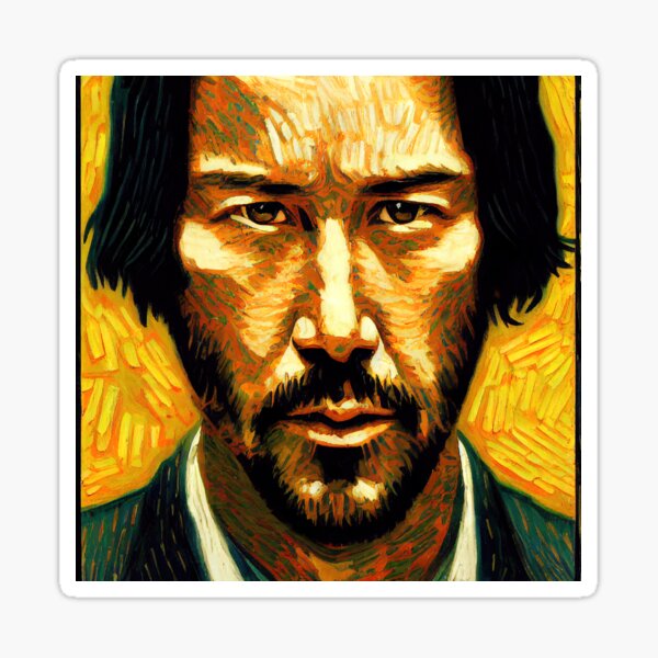 Van Gogh Portrait Of Keanu Reeves Sticker For Sale By Osssoconcept