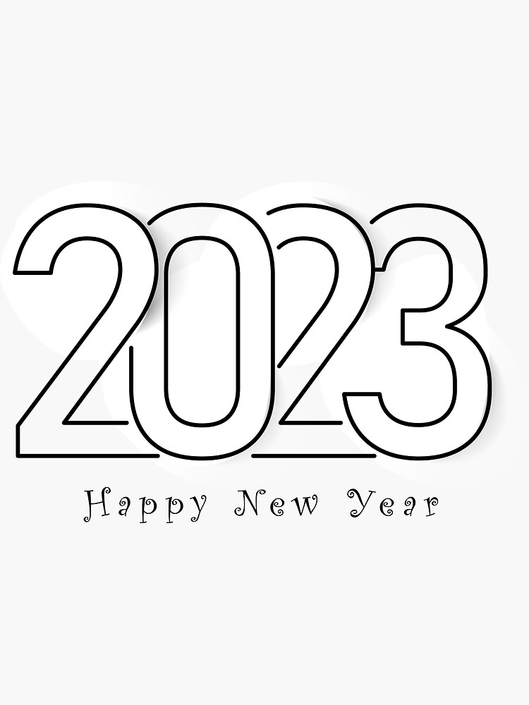 2023 New Year Calendar Design Sticker For Sale By Ekkaphop Redbubble