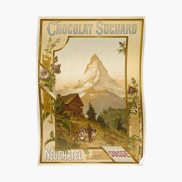 Matterhorn Switzerland Poster Vintage Advertising Poster Switzerland