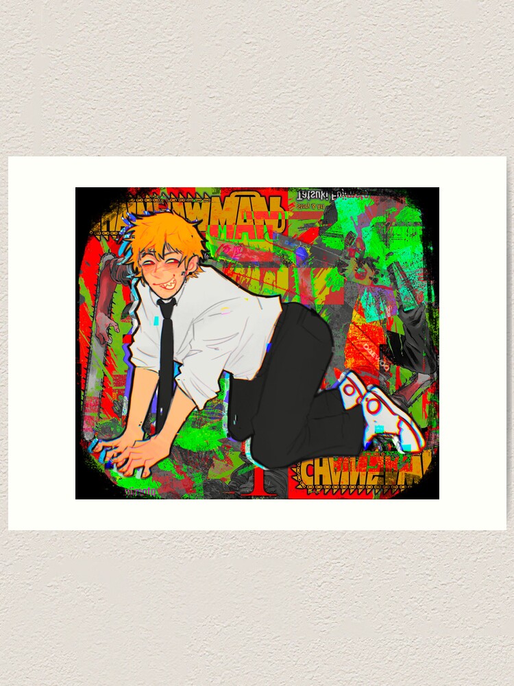 Denji Chainsaw Man Art Print For Sale By Rowbiealien Redbubble