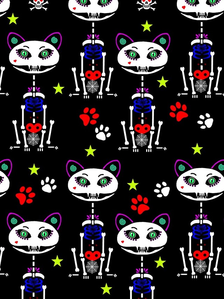 Skelly Pussy Cat Iphone Case For Sale By Burpdesigns Redbubble