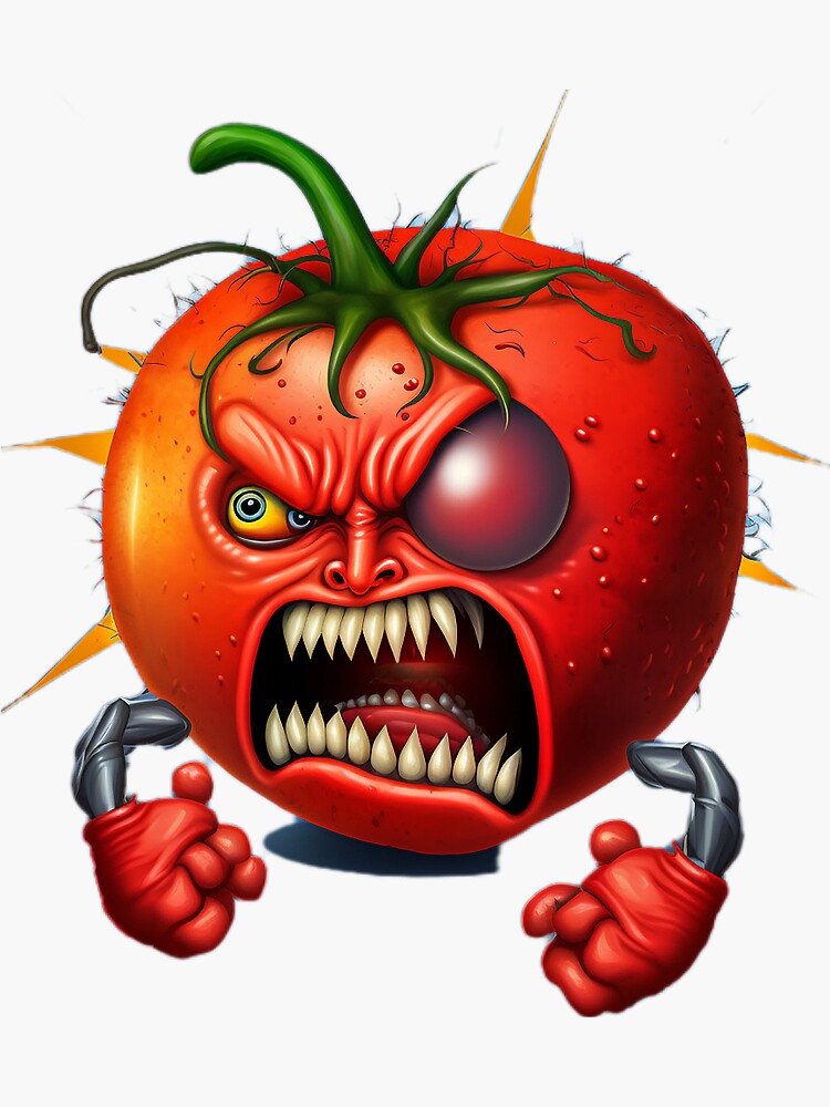 Angry Tomato Sticker For Sale By Dydy Redbubble