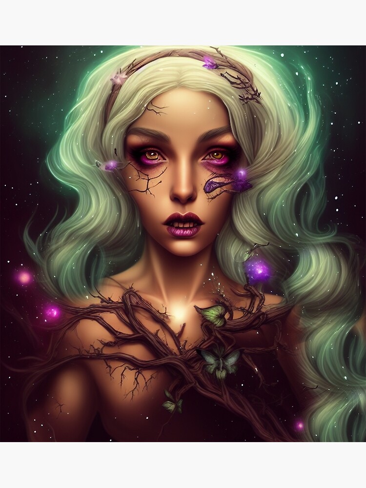 Women Wicca Art Witchy Artwork Beautiful Witch Girl Art Print For