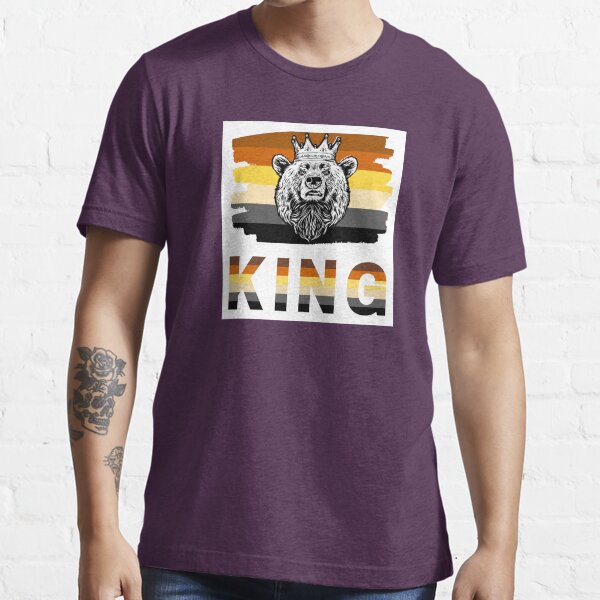 WOOFZ Bear King Crown Gay Bear Flag T Shirt Hat Cap Shirt T Shirt