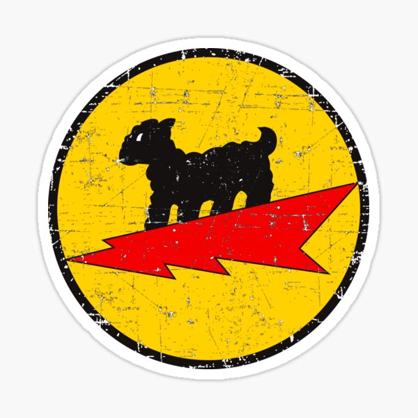 USAF 8th Fighter Squadron The Black Sheep Grunge Style Sticker