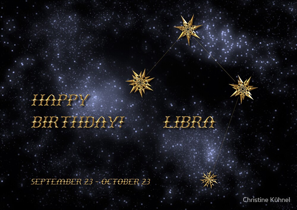 “Happy Birthday Libra!” by Christine Kühnel | Redbubble