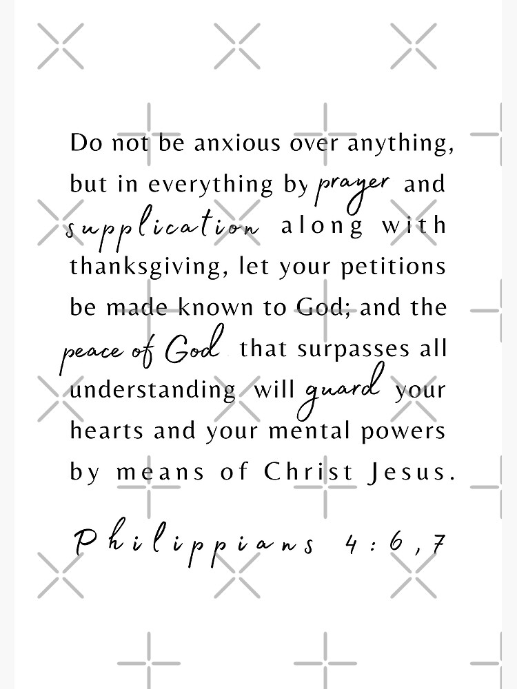 Philippians 4 6 7 Do Not Be Anxious Over Anything JW Poster For