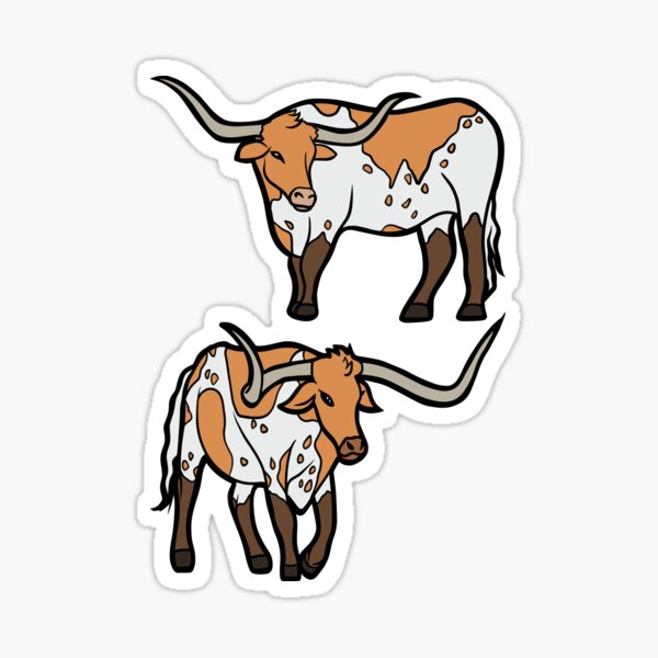 Longhorns Lovers Sticker For Sale By Virillanissa Redbubble