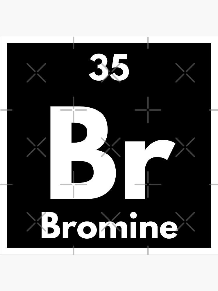 Periodic Table Element Bromine Br Number 35 Sticker For Sale By