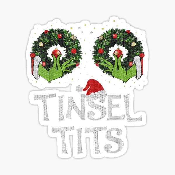 Jingle Balls Tinsel Tits Couples Christmas Matching Couple Sticker