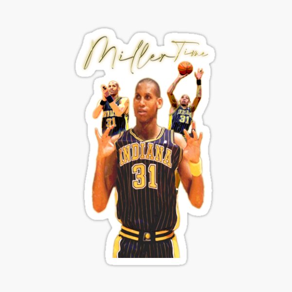 Reggie Miller Choke Basketball Sticker For Sale By Swaratdr Redbubble