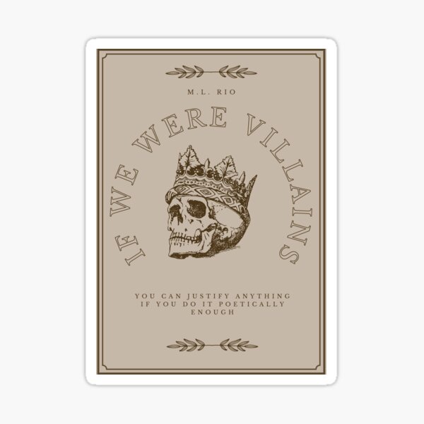 If We Were Villains Sticker For Sale By Elizabethdactyl Redbubble