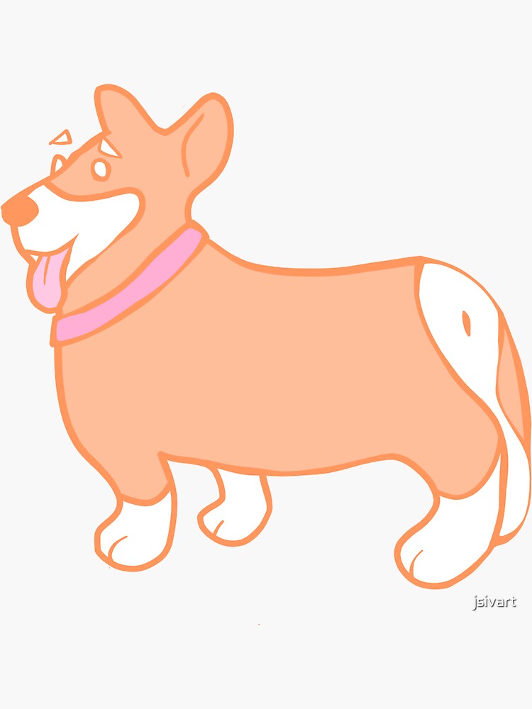 Corgi Butt Sticker For Sale By Jsivart Redbubble