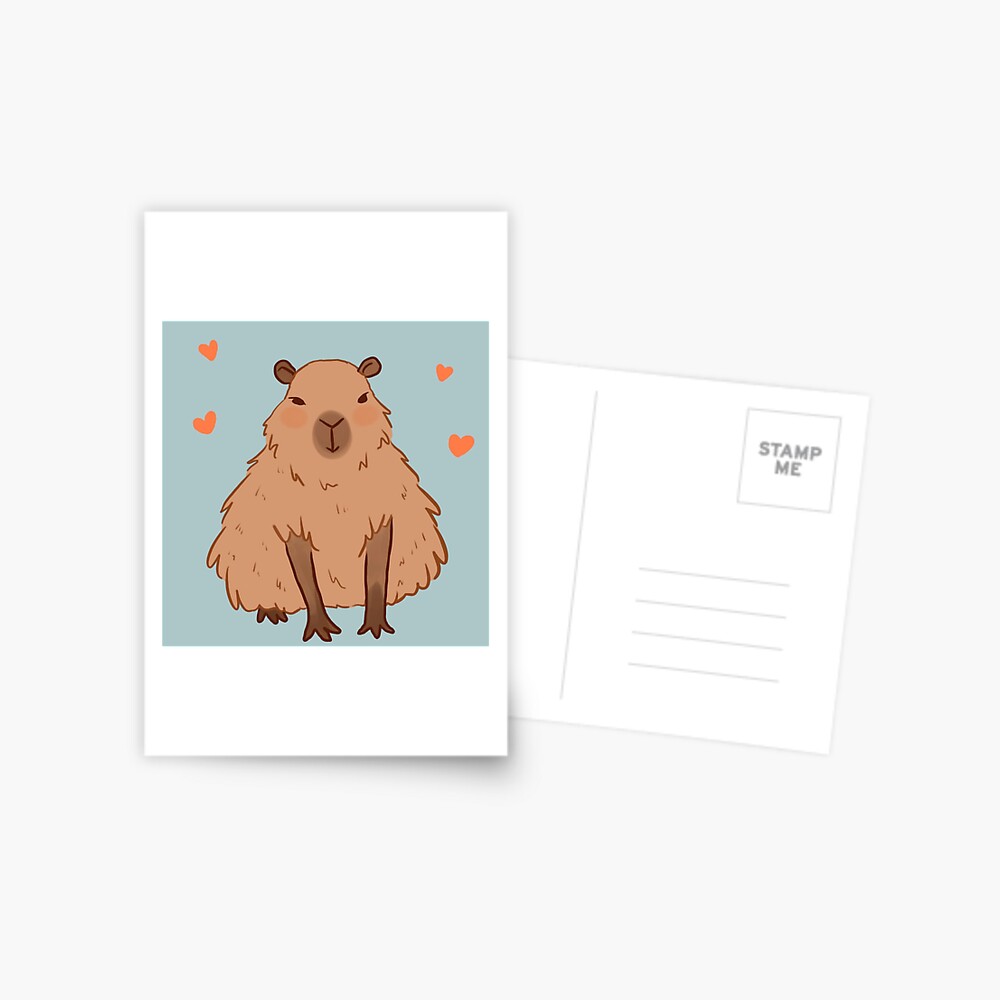 Capybara Cute Illustration Nice Capybara Postcard For Sale By