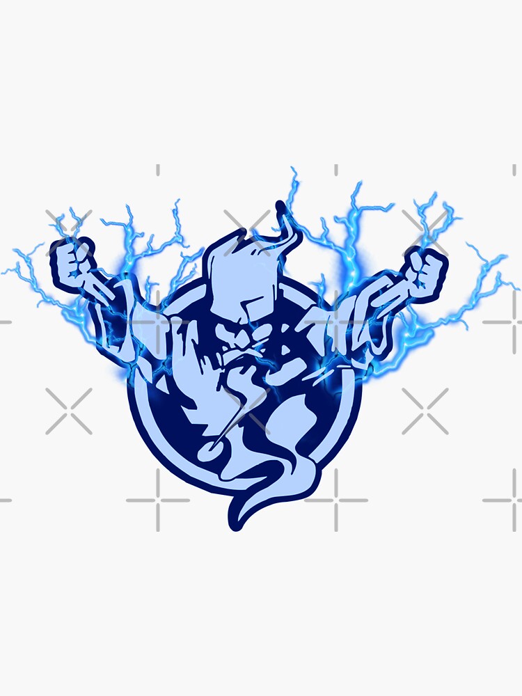 Thunderdome Blue With Lightning Sticker For Sale By Lckees Redbubble