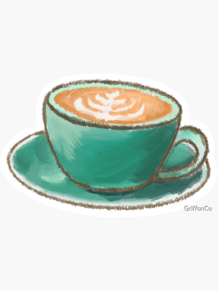 Cappuccino Art Sticker For Sale By Griffonco Redbubble