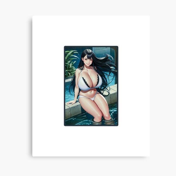 Beautiful Bikini Anime Girl Bikini Waifu Ai Art Canvas Print For Sale