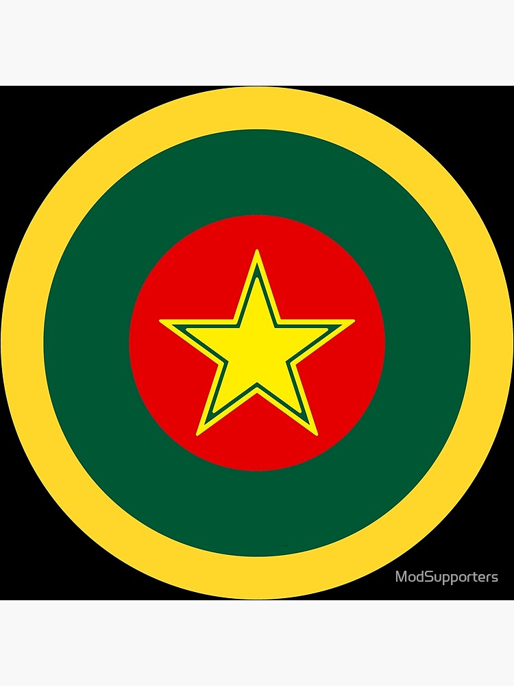 Cameroon Star Retro Mod Roundel Poster For Sale By Modsupporters