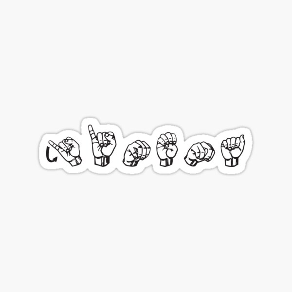 Jimena Name Hand Sign Language Asl Gift Sticker For Sale By