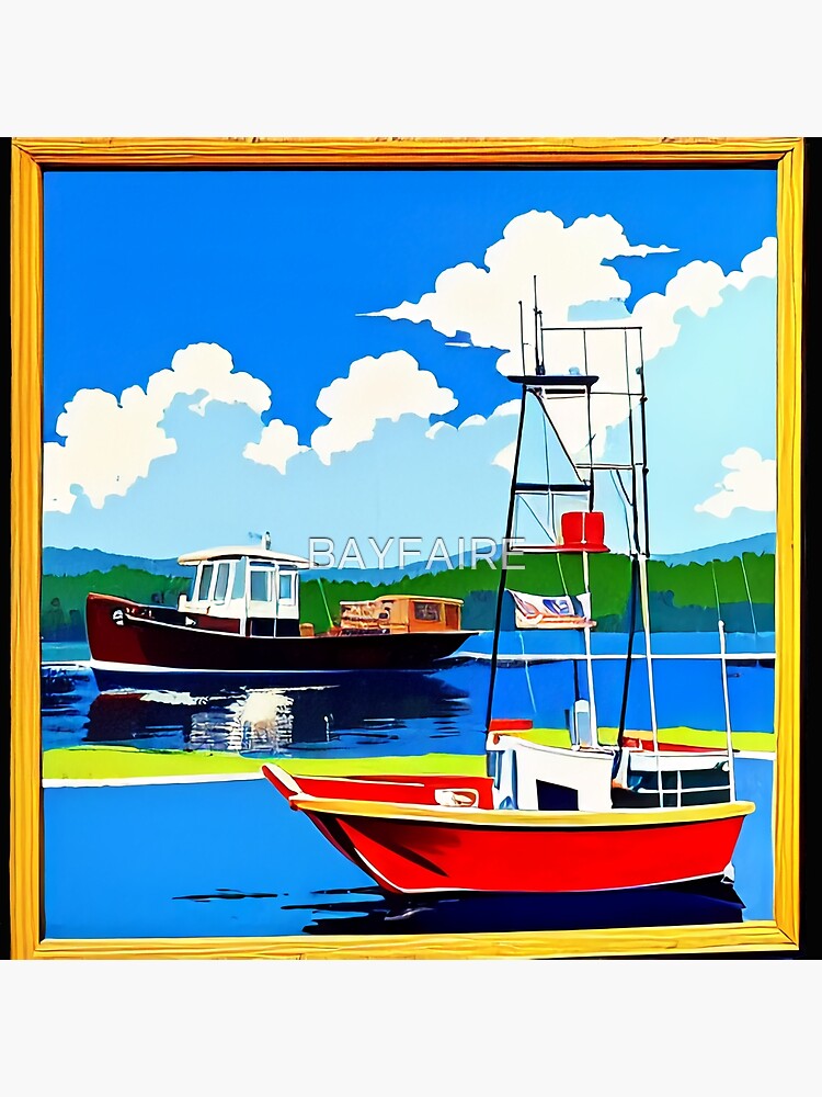 Fishing Boat Poster Poster For Sale By Bayfaire Redbubble