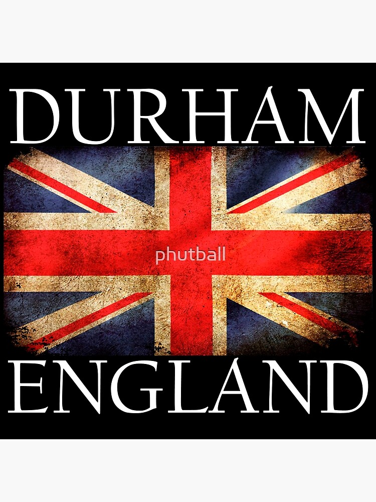 City Of Durham England On A Distressed Union Jack Flag Poster For