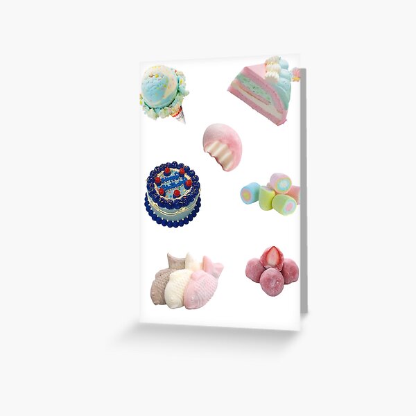 Cutecore Kawaii Food Sticker Pack Greeting Card For Sale By