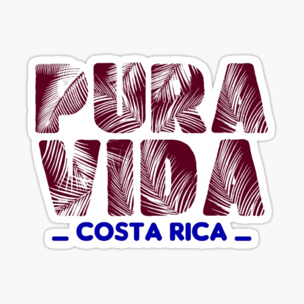 Costa Rica Pura Vida Palm Tree Nature Pura Vida Sticker For Sale By