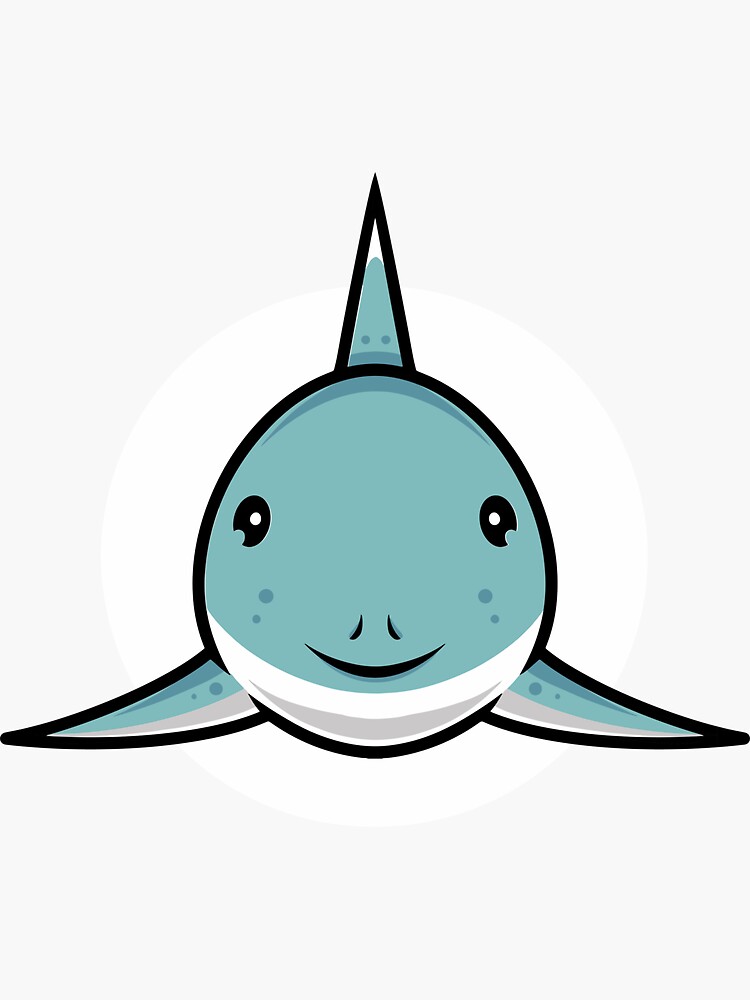 Cute Shark Sticker For Sale By Cubbone Redbubble