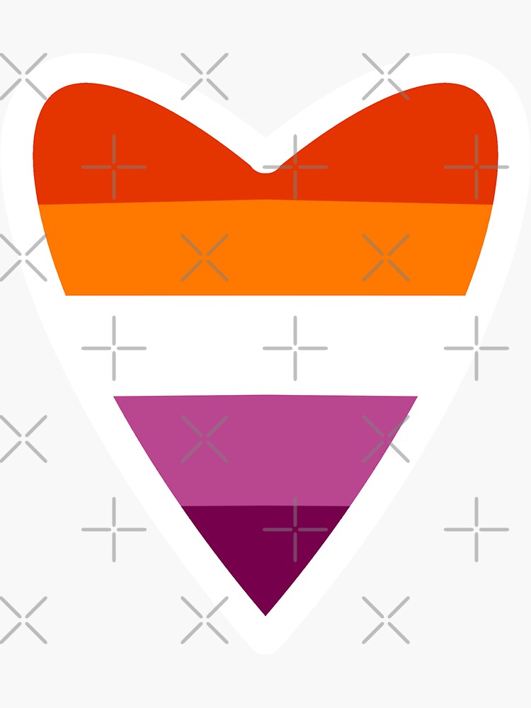 Lesbian Pride Flag Heart Sticker For Sale By Artbynoname Redbubble