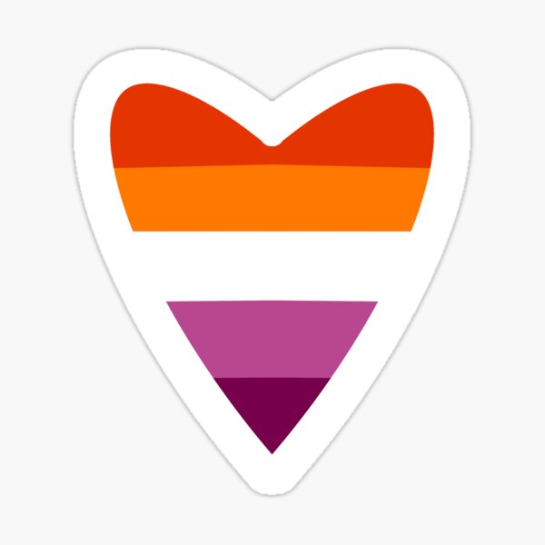 Lesbian Pride Flag Heart Sticker For Sale By ArtByNoName Redbubble