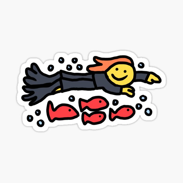 WiWi Swimming Sticker For Sale By RuppertTellac Redbubble