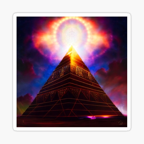 Mystic Pyramide Sacred Geometry Sticker For Sale By Ypedelang