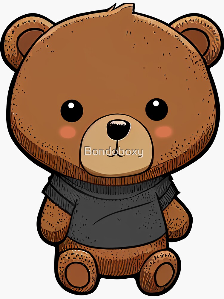 Teddy Bear Cute Sticker For Sale By Bondoboxy Redbubble