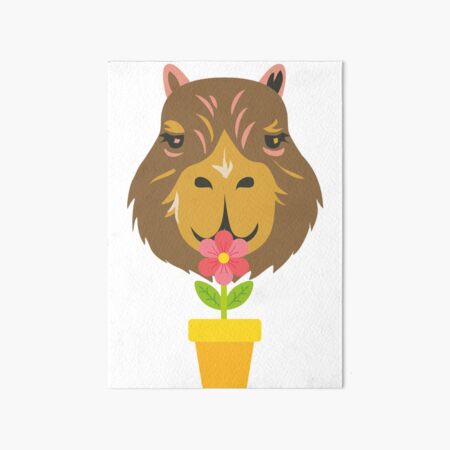 Nice Capybara Art Board Print For Sale By Syedaarts Redbubble