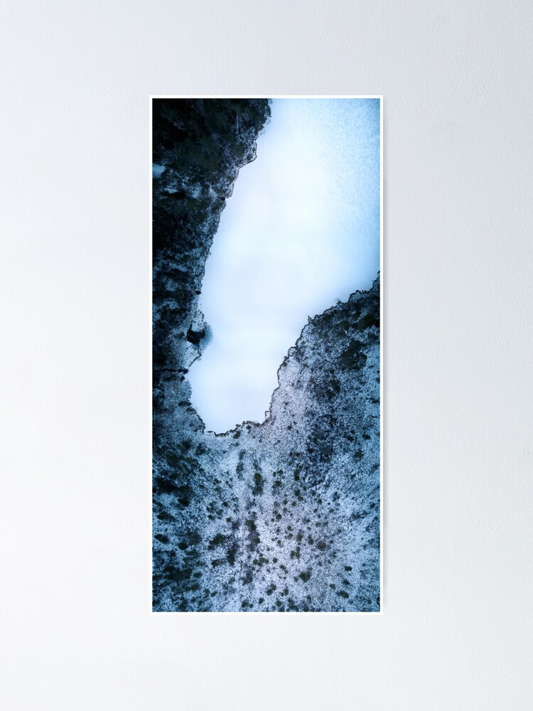 Vertical Blue Panorama Pitkajarvi Seitseminen Poster For Sale By