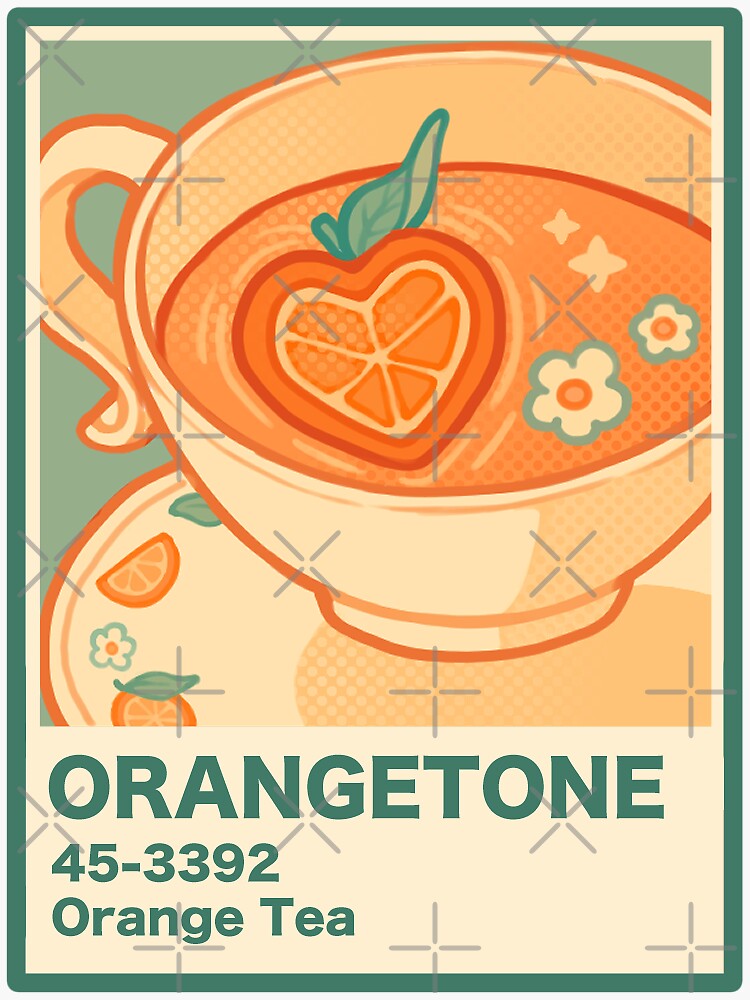 Orange Tea Sticker For Sale By Freshbobatae Redbubble