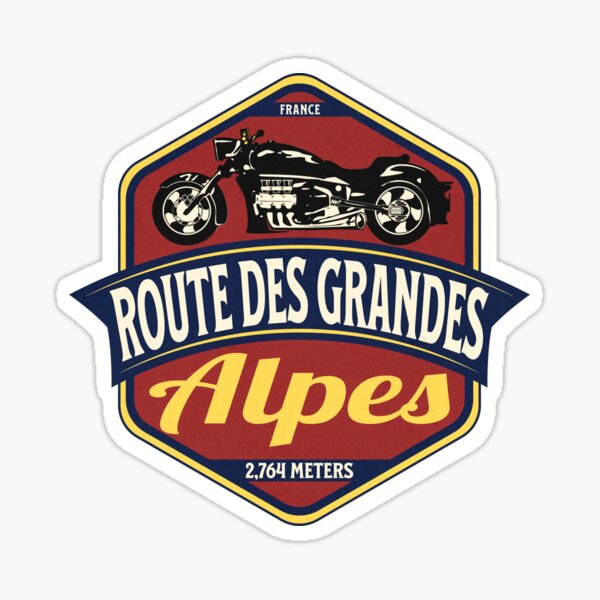 Route Des Grandes Alpes France Motor Cycles Sticker For Sale By