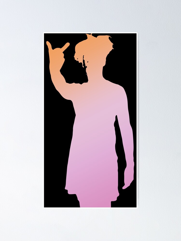 Yungblud Silhouette Lesbian Pride Flag Poster For Sale By