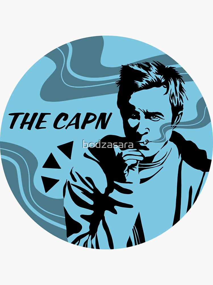 Jesse Pinkman The Capn Sticker For Sale By Bodzasara Redbubble