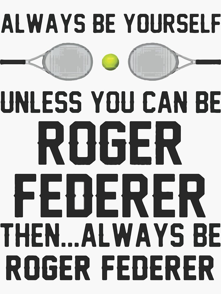 Roger Federer Sticker For Sale By Rumahhobbit Redbubble