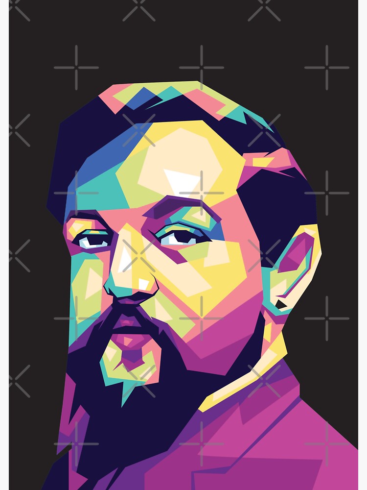 Claude Debussy Wpap Sticker For Sale By Sanjayalukman Redbubble