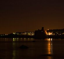 Acicastello by night by Andrea Rapisarda