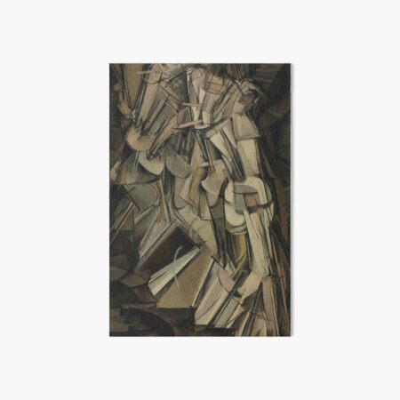 Nude Descending A Staircase By Marcel Duchamp Art Board Print For