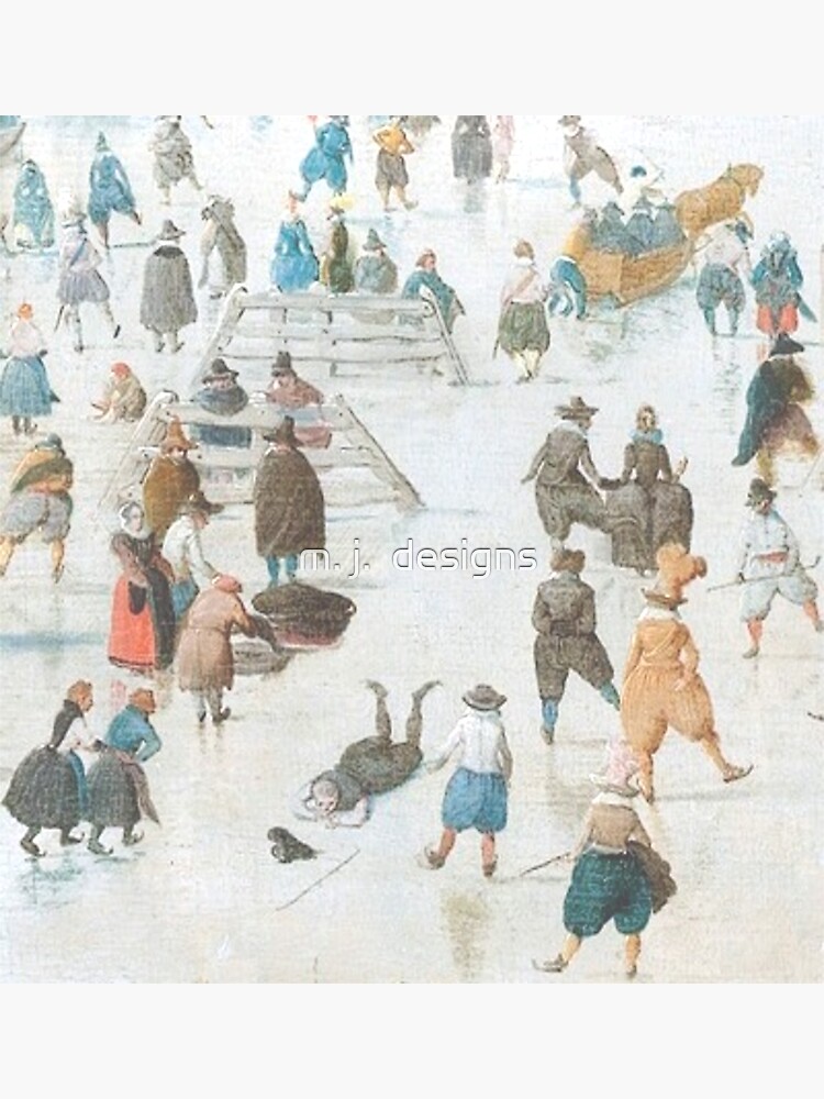 Winter Landscape With Ice Skaters Classic Art By Hendrick Avercamp