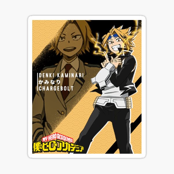 Chargebolt Denki Kaminari My Hero Academia Sticker For Sale By